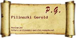 Pilinszki Gerold névjegykártya